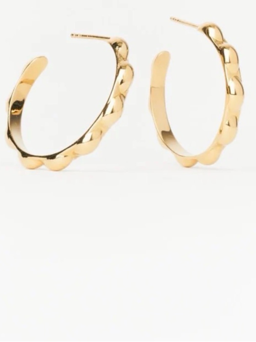Sophie Blake 14kt Gold Plated  Selena Gold Hoop Earrings NWT - Picture 8 of 12